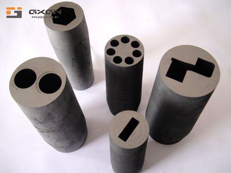 Graphite casting die for tube continuous casting of non ferrous metals