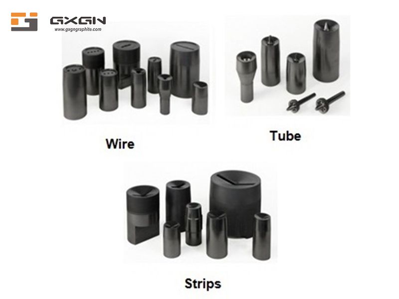Graphite casting die for tube continuous casting of non ferrous metals